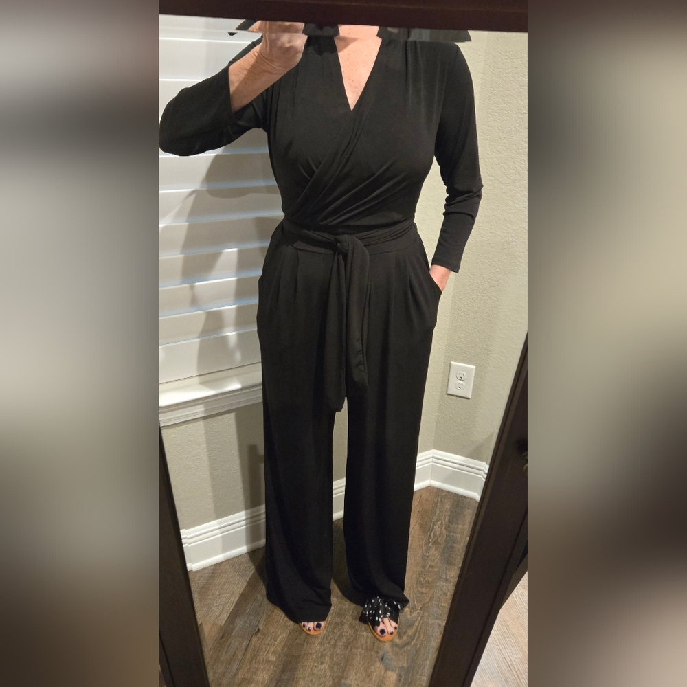 New York and Company faux wrap jumpsuit, medium